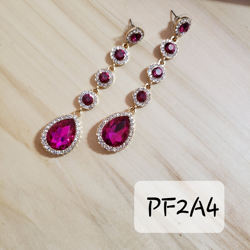Boutique Crystal Rhinestone Drop Down Dangle Earrings 3 Styles to Choose From